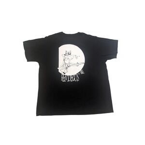 Ben‎ DeCos Graphic T-Shirt Black White Art Print Oversized Fit Streetwear